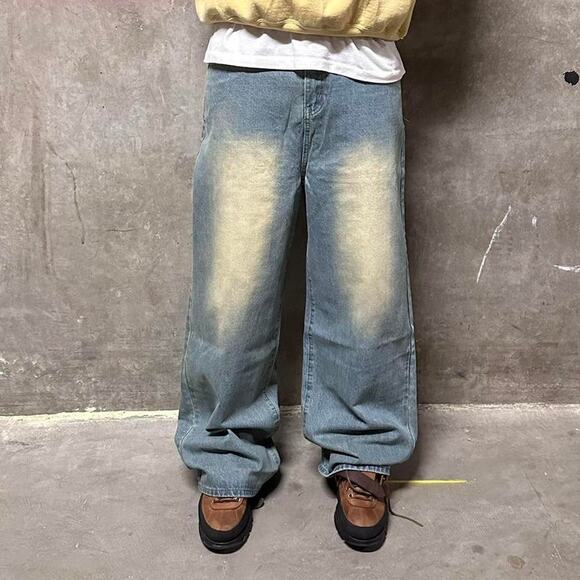 BLUE DESERT WASH Vintage baggy y2k DENIM WAIST 28